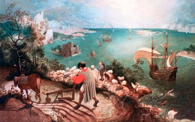 Paisaje con la Caída de Ícaro, c. 1555 de Pieter Bruegel the Elder