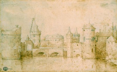 Vista de las antiguas fortificaciones de Ámsterdam, Países Bajos, 1562 de Pieter Bruegel the Elder