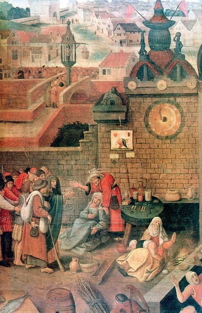 Cristo expulsando a los mercaderes del Templo (detalle), c. 1584-1638 de Pieter Brueghel the Younger