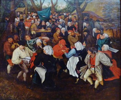 En francés:  La Danse de noce La danza nupcial de Pieter Brueghel the Younger