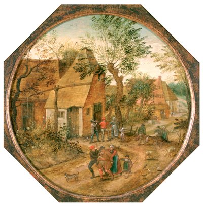 Paso por el pueblo, c1584-1637 de Pieter Brueghel the Younger