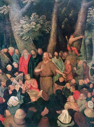 El sermón de Juan el Bautista (detalle), 1604 de Pieter Brueghel the Younger