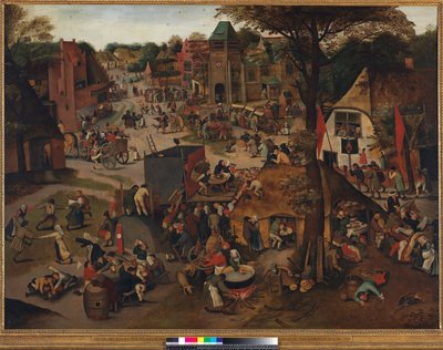 Festival del pueblo en honor a San Huberto y San Antonio, 1632 de Pieter Brueghel the Younger