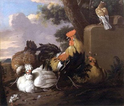 Aves en un paisaje de Pieter Casteels