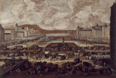 El Pont-Neuf, el Sena y el Louvre, hacia 1670, hacia 1670 (óleo sobre lienzo) de Pieter Casteels