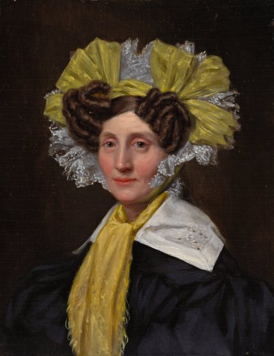 Sra. Pearson (posiblemente Sarah Thompson Pearson), c.1837 (óleo sobre tabla de madera) de Pieter Christoffel Wonder