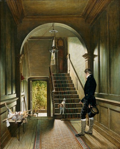 La escalera de la residencia londinense del pintor, 1828 de Pieter Christoffel Wonder