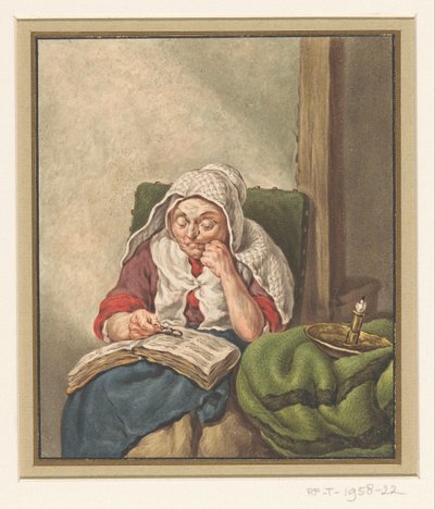 Su madre, leyendo en la Biblia de Pieter Christoffel Wonder
