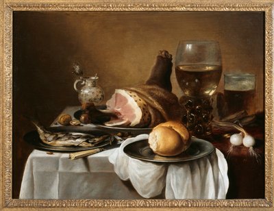 Pieza de desayuno, c.1640 (óleo sobre tabla) de Pieter Claesz