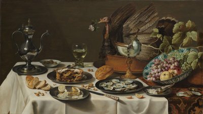 Bodegón con pastel de pavo
Bodegón con pastel de pavo de Pieter Claesz