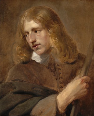 Un Joven Sosteniendo un Bastón de Pieter Claesz Soutman