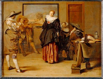 Lección de baile 1627 ... de Pieter Codde