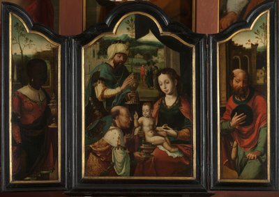 Tríptico con la Adoración de los Reyes Magos de Pieter Coecke van Aelst (I) (workshop of)