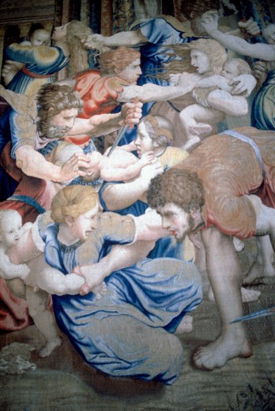 Detalle de un tapiz que representa la Matanza de los Inocentes, c.1520-31 de Pieter Coecke van Aelst