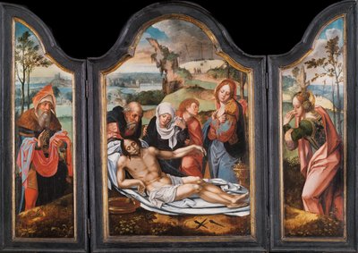 Lamentaciones sobre Cristo muerto - Pintura de Pieter Coecke van Aelst el Viejo (1502-1550), principios del siglo XVI de Pieter Coecke van Aelst