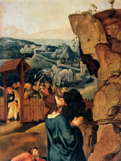 La agonía en el jardín (detalle), 1527-1530 de Pieter Coecke van Aelst