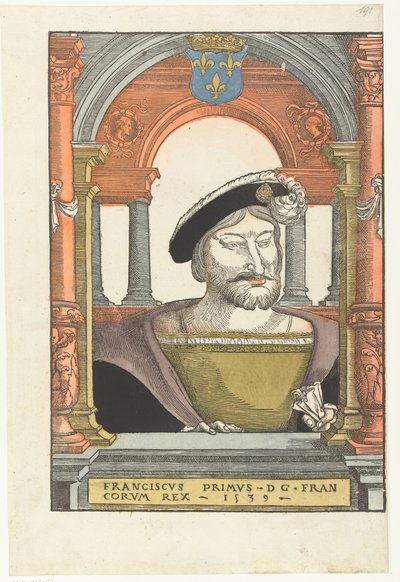 Retrato de Francisco I 1494-1547, Rey de Francia, Duque de Bretaña, Conde de Provenza, 1539 de Pieter Coecke van Aelst