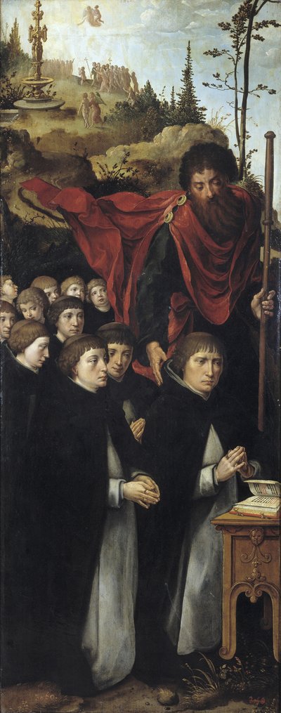 El Apóstol Santiago el Mayor con Predicadores Panel derecho del tríptico El Juicio Final de Pieter Coecke van Aelst