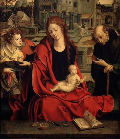 La Sagrada Familia con un ángel de Pieter Coecke van Aelst