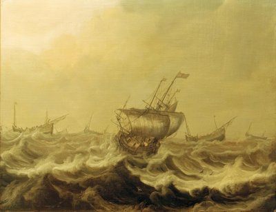 Barcos en la tormenta de Pieter Coopse