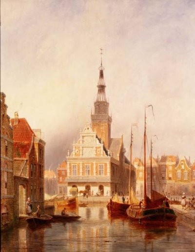 La casa de pesaje, Alkmaar, Holanda de Pieter Cornelis Dommerson