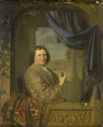 Retrato de un hombre con un reloj de Pieter Cornelisz Slingelandt van