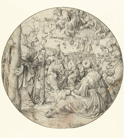 Pedro provoca la caída de Simón el Mago de Pieter Cornelisz. genaamd Kunst