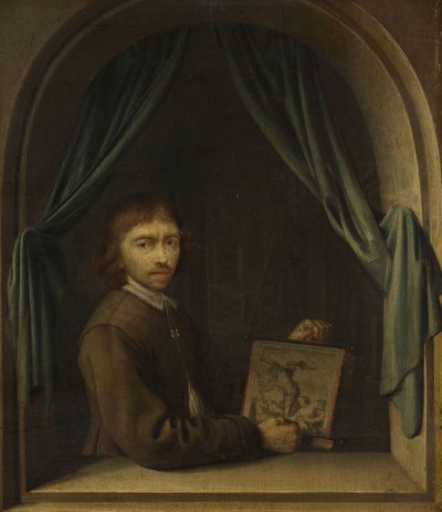 Retrato de un pintor de Pieter Cornelisz. van Egmondt (attributed to)