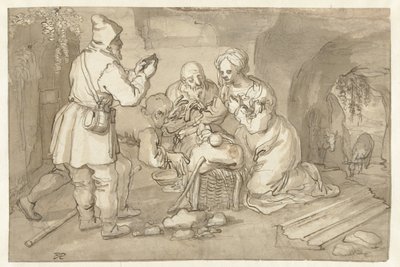 Adoración de los pastores de Pieter Cornelisz. van Rijck