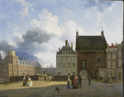 El Gevangenpoort y los Plaats, La Haya de Pieter Daniel van der Burgh
