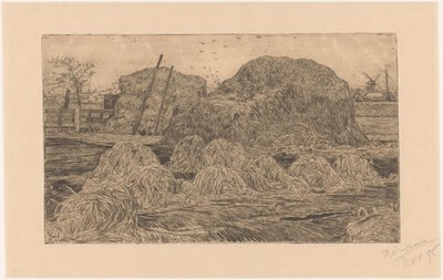 Pajares en un campo de Pieter Dupont (signed by artist)