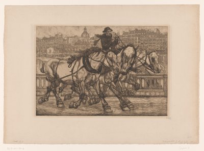 Paarden op de Pont Sully en Parijs
L