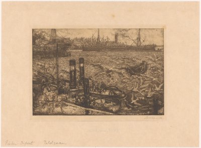 Puerto con remolcadores en Rotterdam de Pieter Dupont