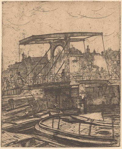 Puente delgado en Ámsterdam de Pieter Dupont