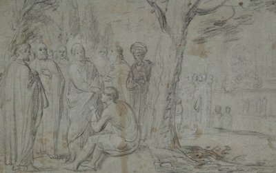 Cristo sanando al ciego (anverso); Venus y Cupido (verso) de Pieter Fransz. de Grebber