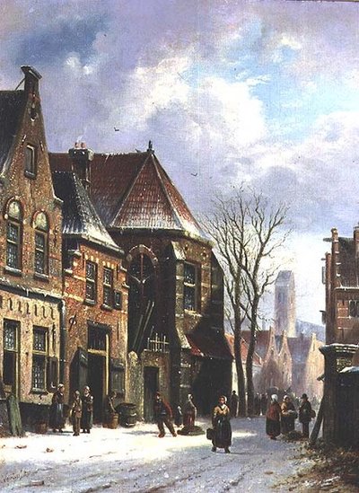 Una escena de calle holandesa de Pieter Gerard Vertin