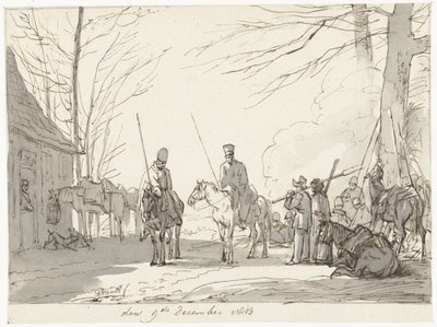 Vivac de los cosacos, 9 de diciembre de 1813 de Pieter Gerardus van Os (signed by artist)