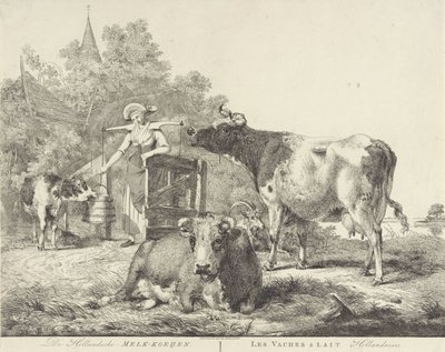 Vacas y lecheras
Las vacas lecheras holandesas/ Les vaches â lait hollandaises (título en el objeto) de Pieter Gerardus van Os