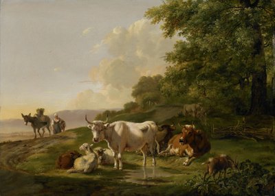Paisaje con ganado de Pieter Gerardus van Os