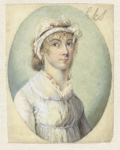 Retrato de una mujer joven, de tres cuartos hacia la derecha de Pieter Gerardus van Os