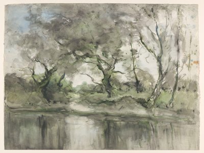 Árboles en el paseo marítimo de Pieter H.J.J. Ras (signed by artist)