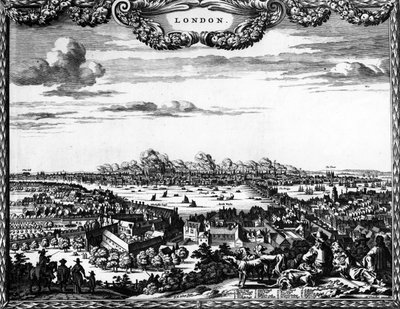 Hoja suelta del Gran Incendio de Londres, 1666 de Pieter Hendricksz Schut