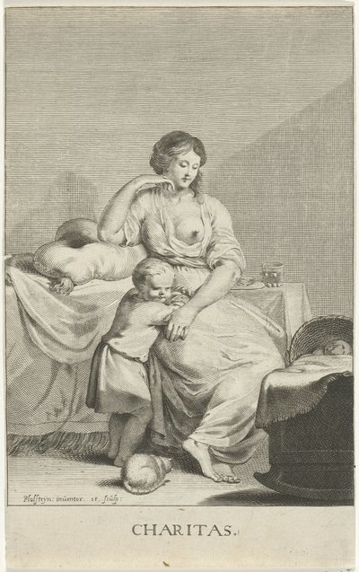 madre con hijos Caridad (título sobre el objeto) de Pieter Holsteyn (II)