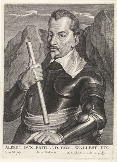Albrecht von Wallenstein 1583-1634, c. 1630 de Pieter I Jode de