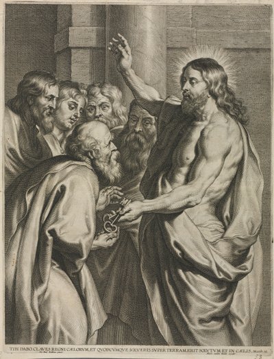 Cristo Entregando las Llaves a Pedro de Pieter I de Jode