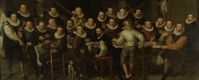 La compañía del capitán Gillis Jansz Valckenier y del teniente Pieter Jacobsz Bas, Amsterdam, 1599 de Pieter Isaacsz.