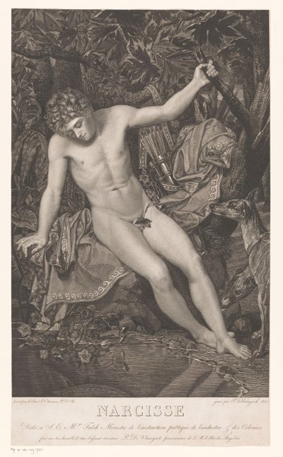 Narciso en el paseo marítimo Narciso (título sobre el objeto) de Pieter Jan de Vlamynck