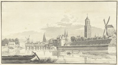 El Kamperpoort en Zwolle de Pieter Jan van Liender (attributed to)