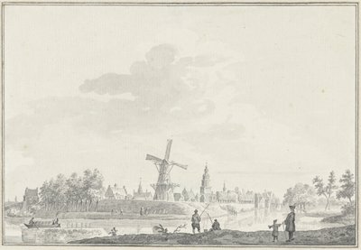 Vista de la ciudad de Buren de Pieter Jan van Liender