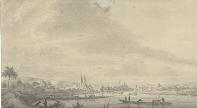 Vista de la ciudad de Höxter de Pieter Jan van Liender
